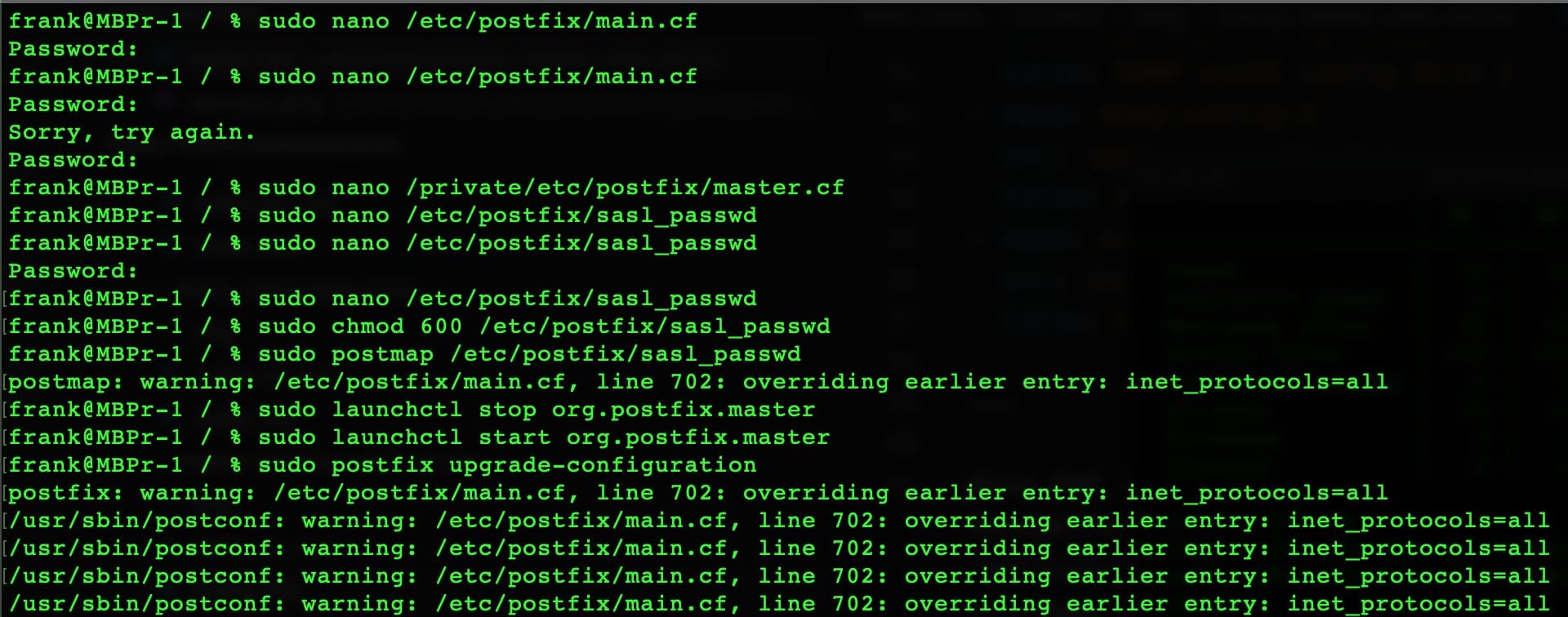 macOS - Postfix Configuration for MAMP